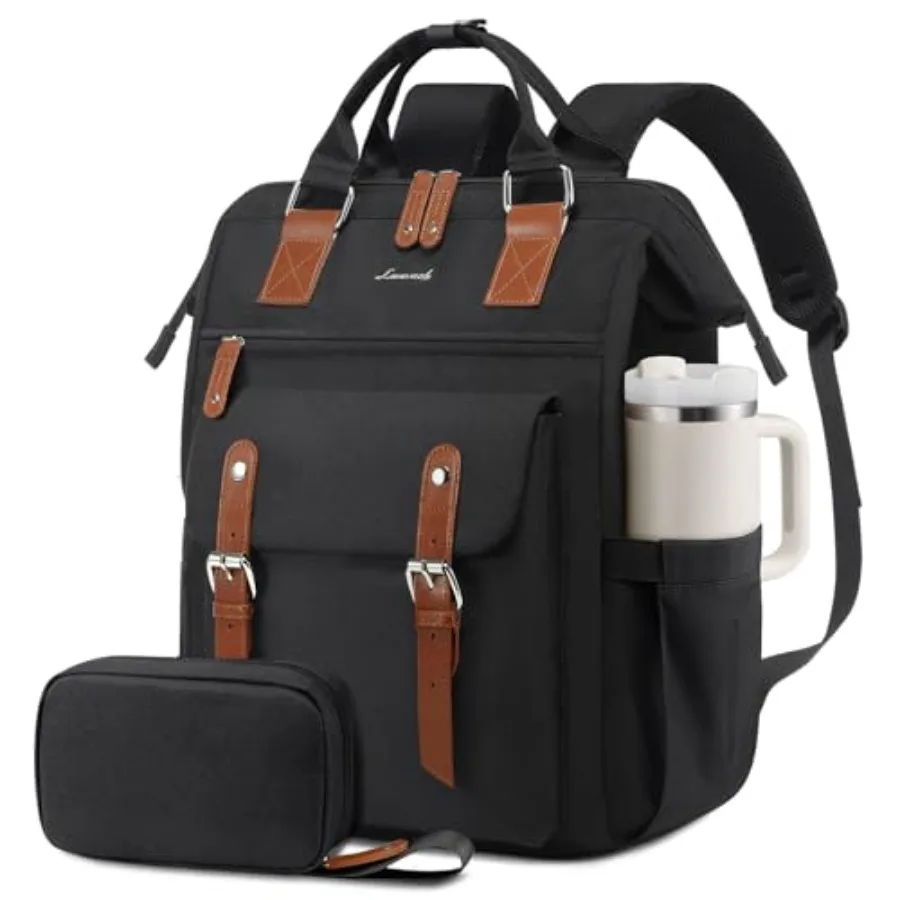 Laptop Backpack for Women, Teacher Nurse Work Laptop Bag, Waterproof Travel Backpack Purse, Business Computer Backpack, Book ba