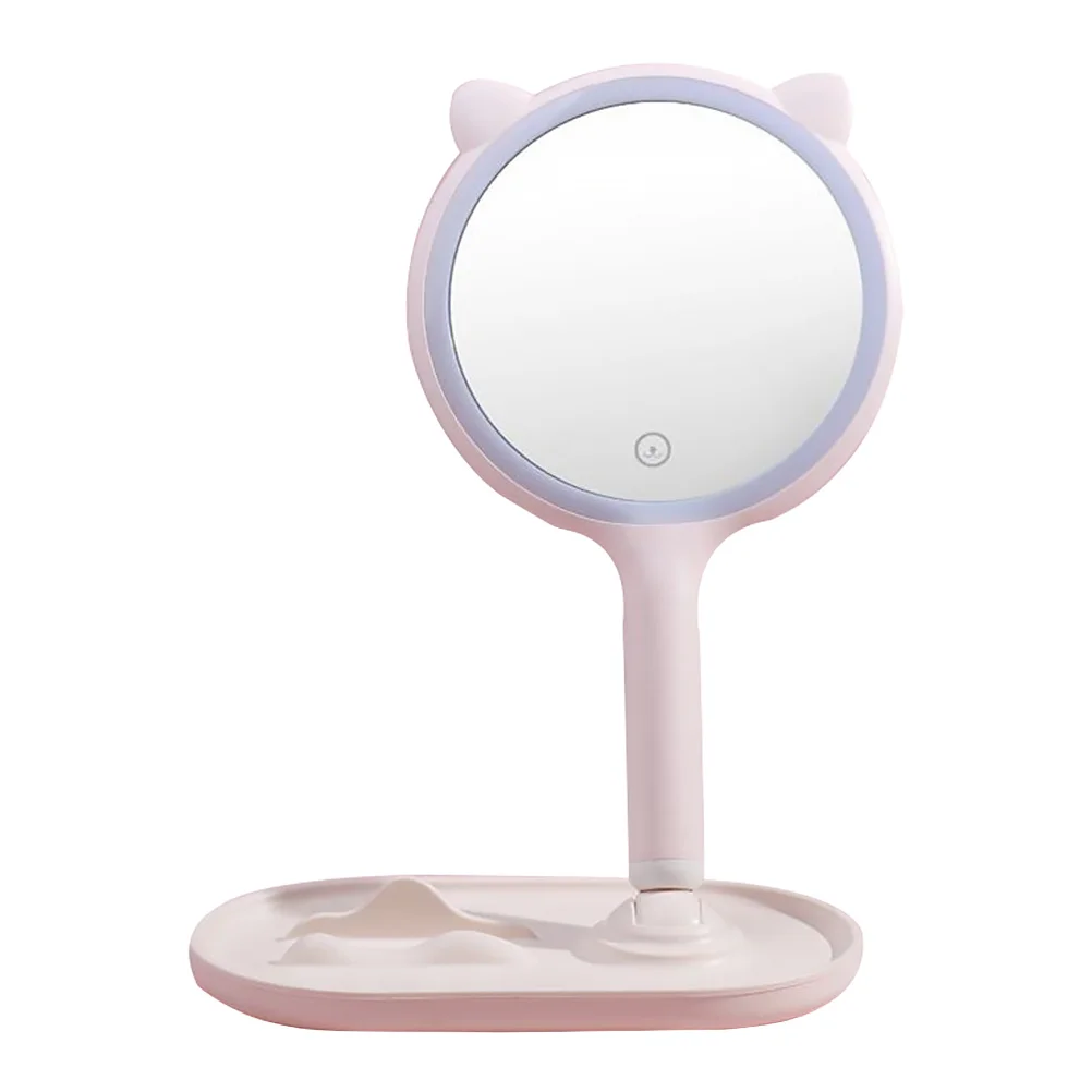 ماكياج مضاء LED سطوع قابل للتعديل لسطح المكتب لغرفة النوم طاولة الغرور استخدام مرآة للاستخدام المنزلي