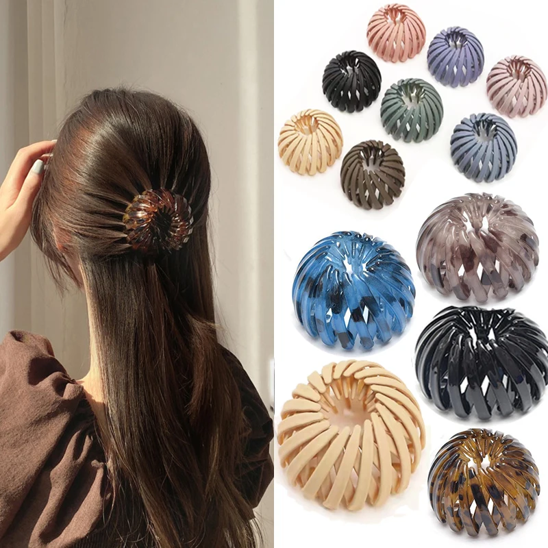 

Hair Clips Women Ponytail Hair Rings Clips Bird Nest Shaped Hair Hairpin Simple Magic Lazy Braider Tool Women Hair Accessories