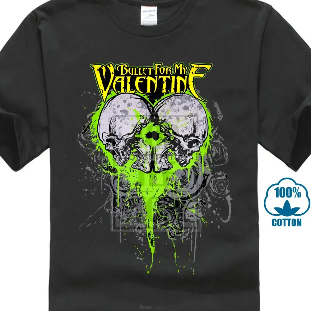 Bullet For My Valentine Skull Splatter Black T Shirt New Adult