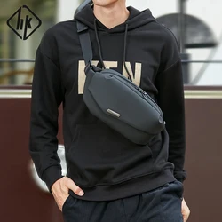 HcanKcan Casual Fashion Men's Crossbody Bag Business Waterproof Women's Shoulder Bags Multifunction Designer Luxury Sling Pack