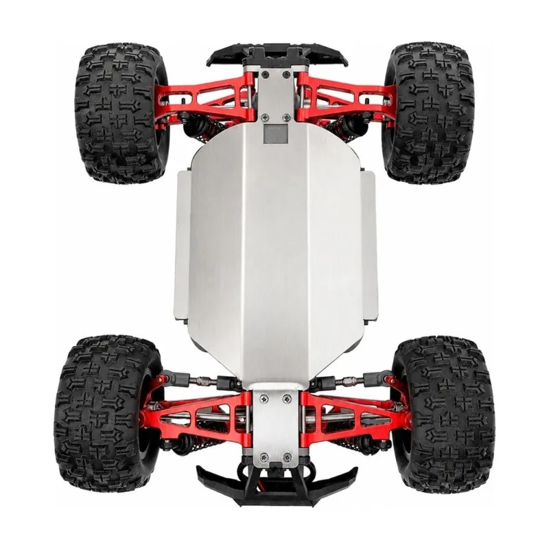 MACH-For MJX 1/16 RC Car 16212 16213 16218 Stainless Steel Chassis Armor Skid Plate Set For Enhanced Protection Upgrade Parts