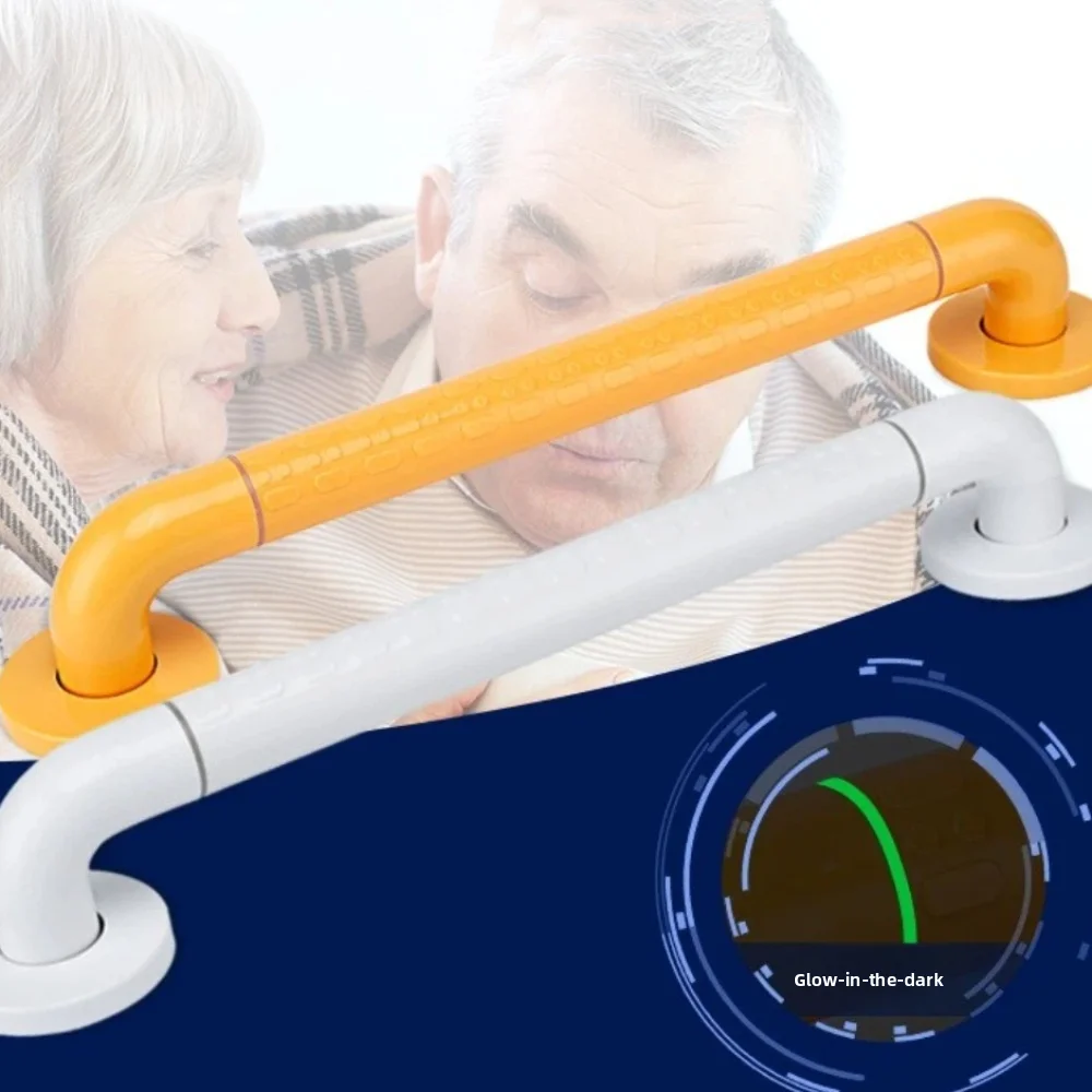 

Stainless Steel Bathroom Handrail with Illuminated Ring Thicken Grab Bar Balance Support Advanced Auxiliary