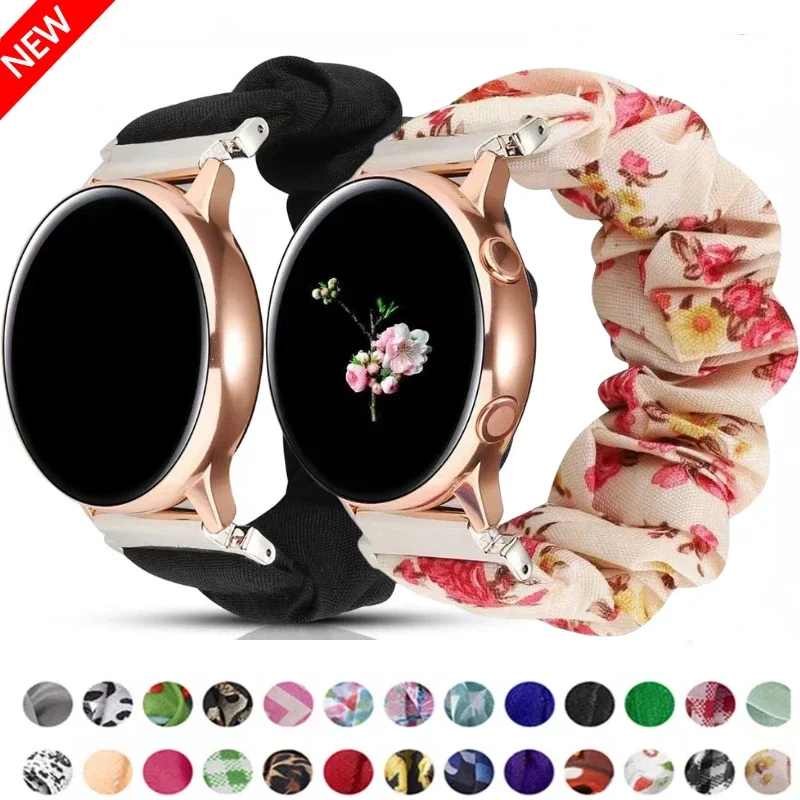Elastic Nylon Loop Strap For Samsung Galaxy Watch 7 6 5 4 40mm 44mm Band Scrunchies Bracelet for Galaxy Watch 6 4Classic 43/47mm