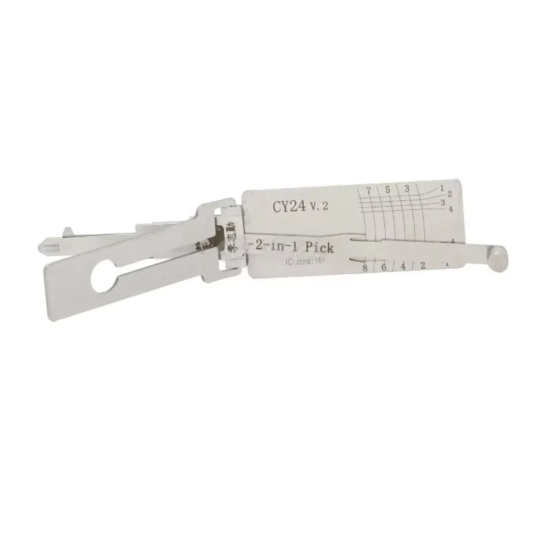 Original Lishi CY24 2-in-1 Schlossöffner-Decoder für Zündung und Autotüröffnung für Chrysler- und Jeep-Modelle mit Flachfräse – Detail 3