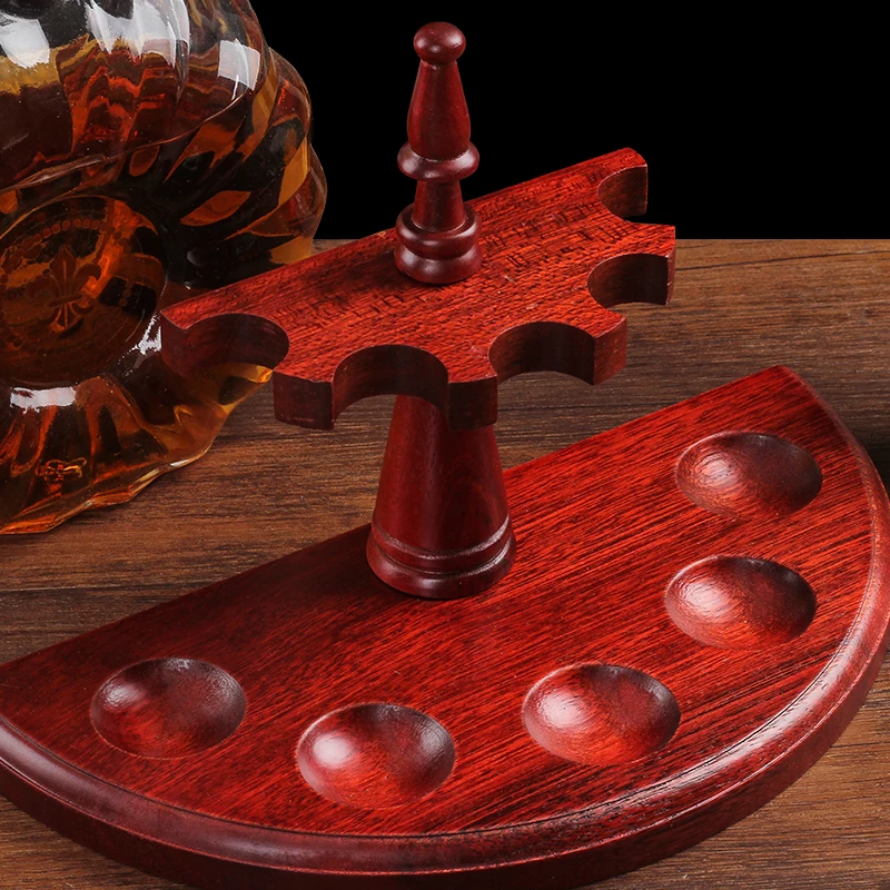 

New 1pcs Wooden Pipe Stand For 5 Smoking Pipes Pipe Rack Holder Half-round Romanesque Style Tobacco Accessories