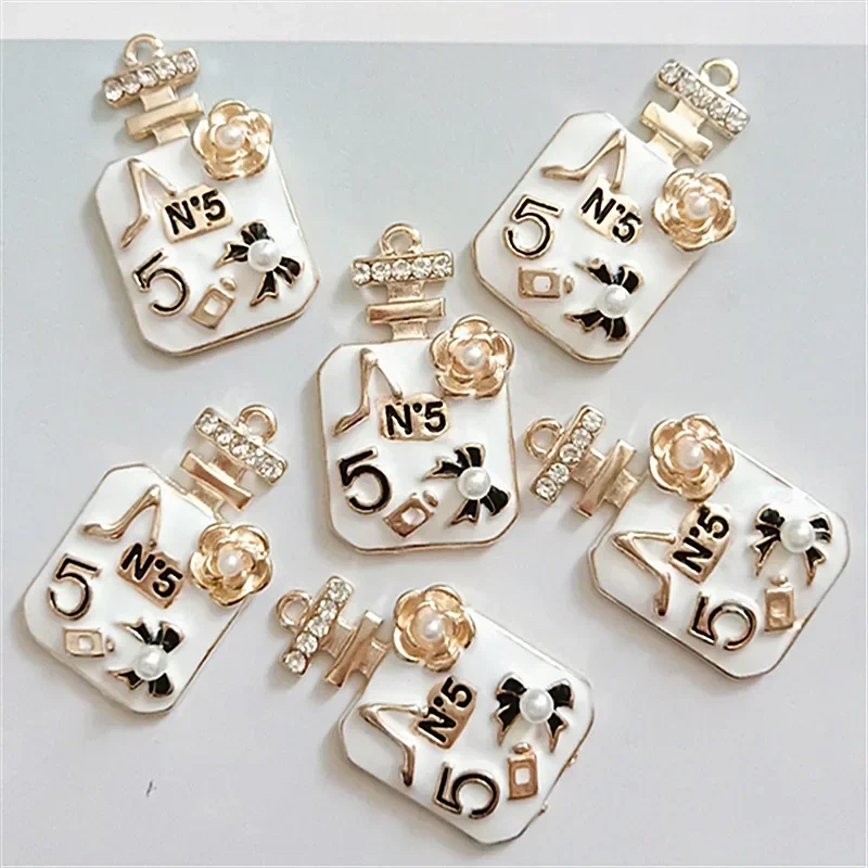 10pcs Metal Pearl Flatback Rhinestone Embellishments for Craft
