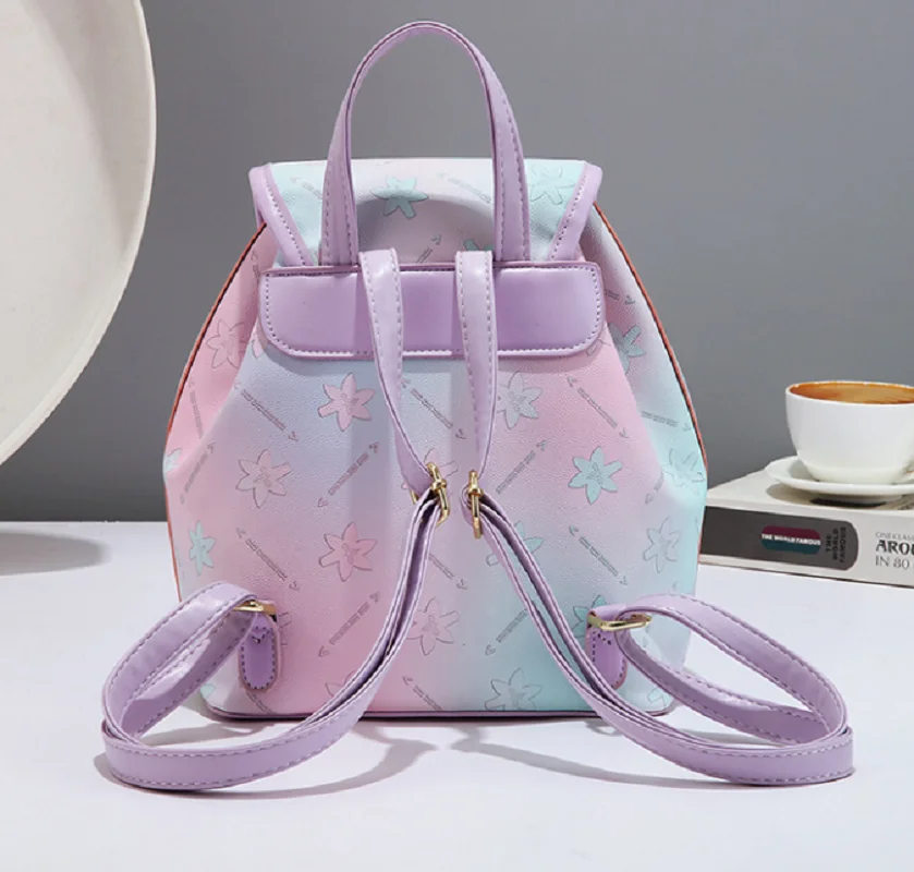 New Luxury Korean Fashion Tassels High Capacity Leather Backpacks Women's Casual Shoulder Bags Totes Crossbody Bag School Bag