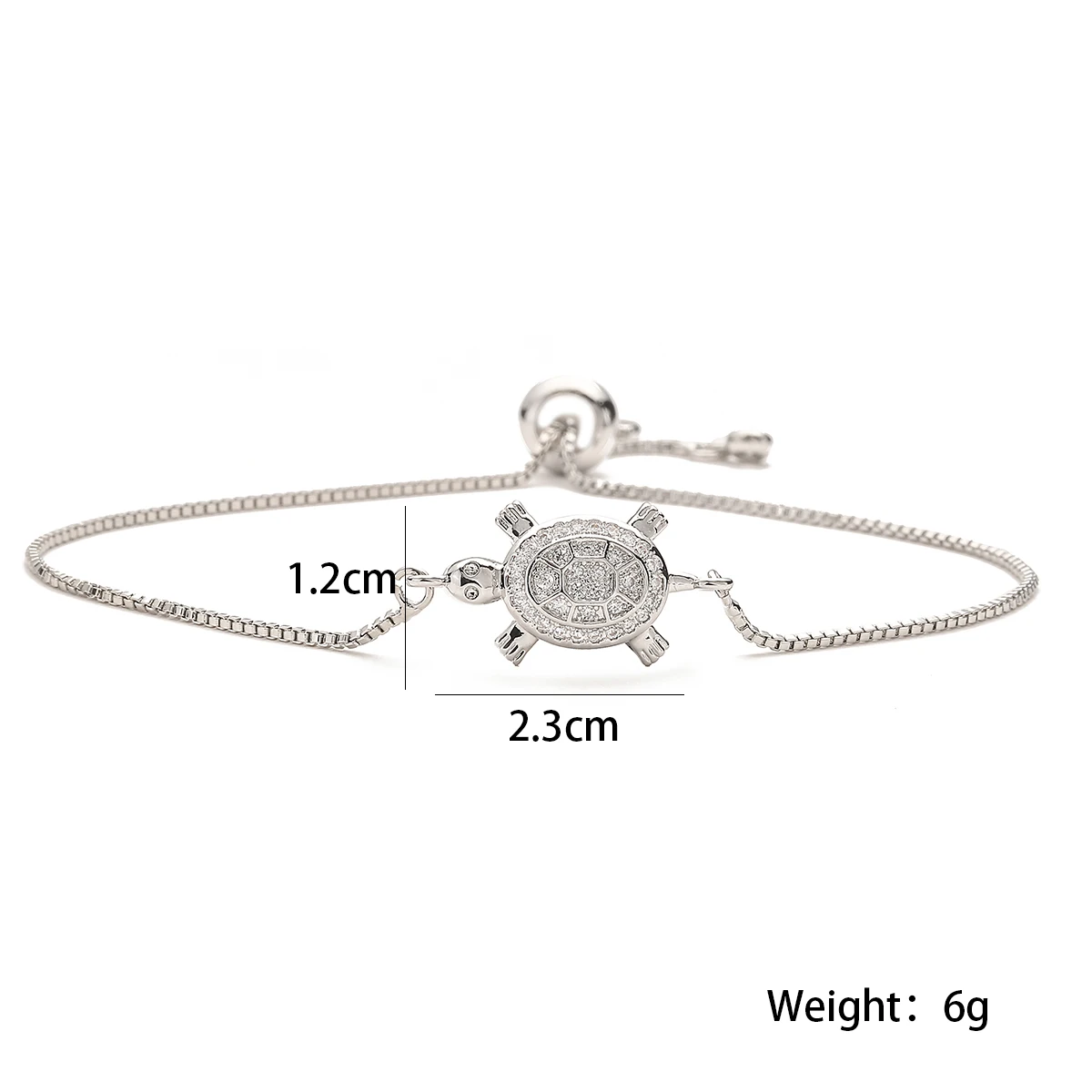 2024 New Fashion Gold/Silver Color Lovely Cute Turtle Charm Bracelets For Women Girl Shiny AAA CZ Jewelry