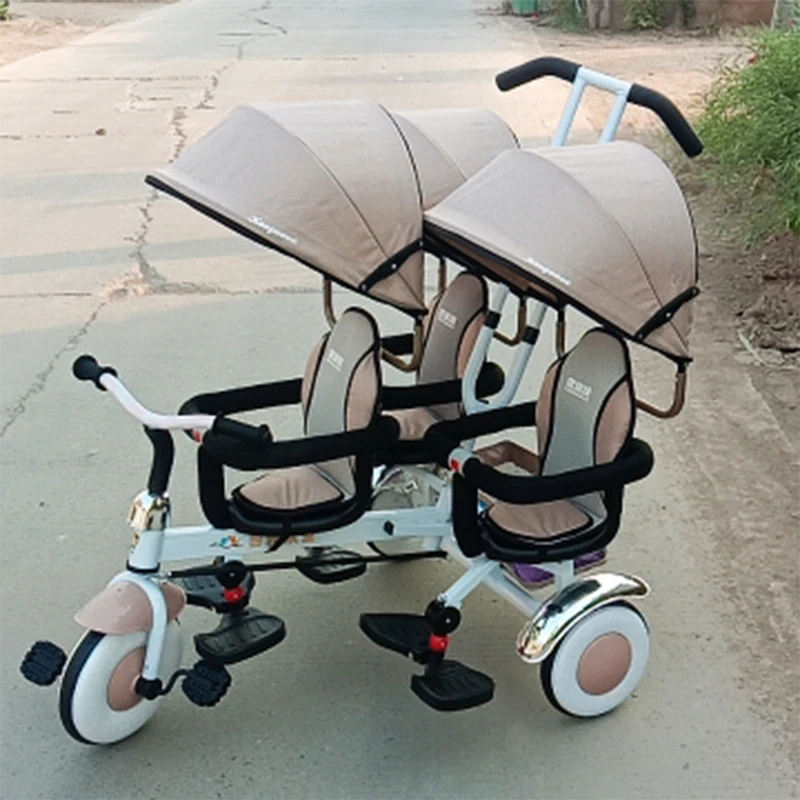 Dreifach dreirad, Neuankömmling Kinderwagen mit Regenschirm, drei Sitze 3 Kinderwagen