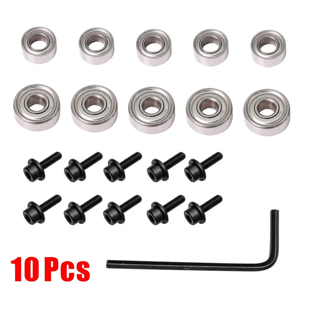 10pcs Router Bit Bearing  Milling Cutter Head Top Mounted Steel Ball Bearings Router Bit Repair Accessories