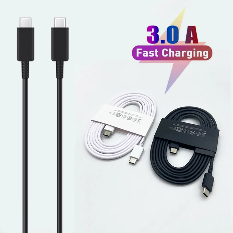 For Samsung 45W/25W PD Fast Charger Cable USB C To Type C Data 3A USB Cable For Galaxy S24 S23 Ultra For iphone 15 Pro Max