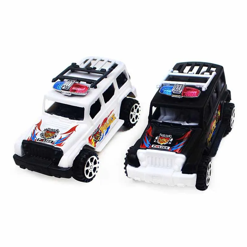 Children Puzzle Toys Simulation Pull-wire Police Car Inertial Buggy Car Toy Model Children Pull Back Car Boys Interactive Toys