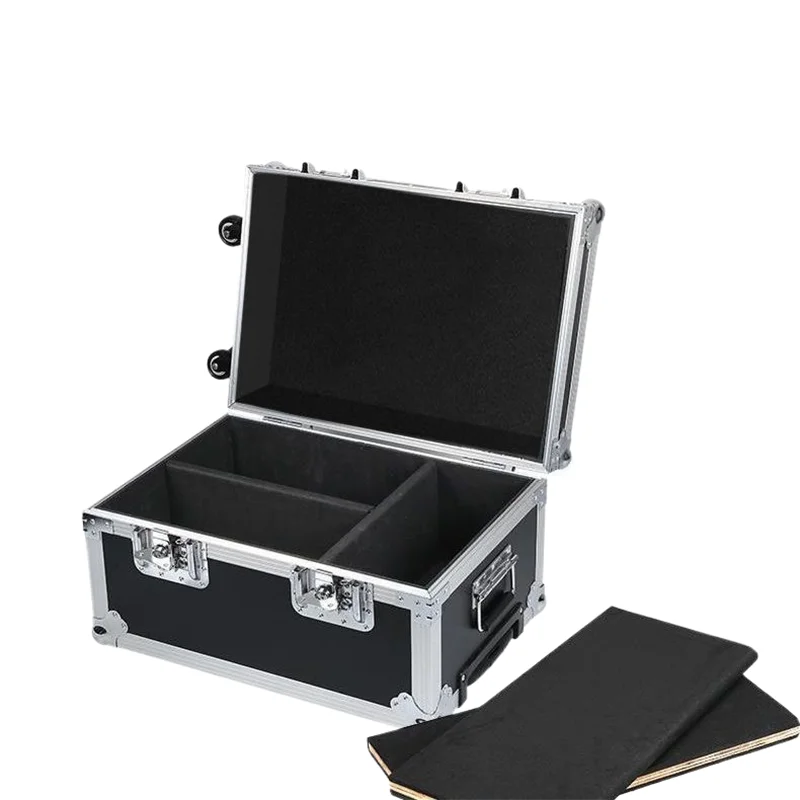 Custom-Made Large Handle Toolbox Multi-functional Maintenance Aluminum Alloy Box with Combination Lock Rolling Wheel Storage