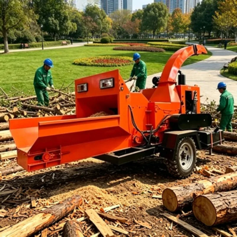 Panqi Wood Chipper/ Shredder Wood Crushing Machine Sawdust Machine for Wood Recycling Machine