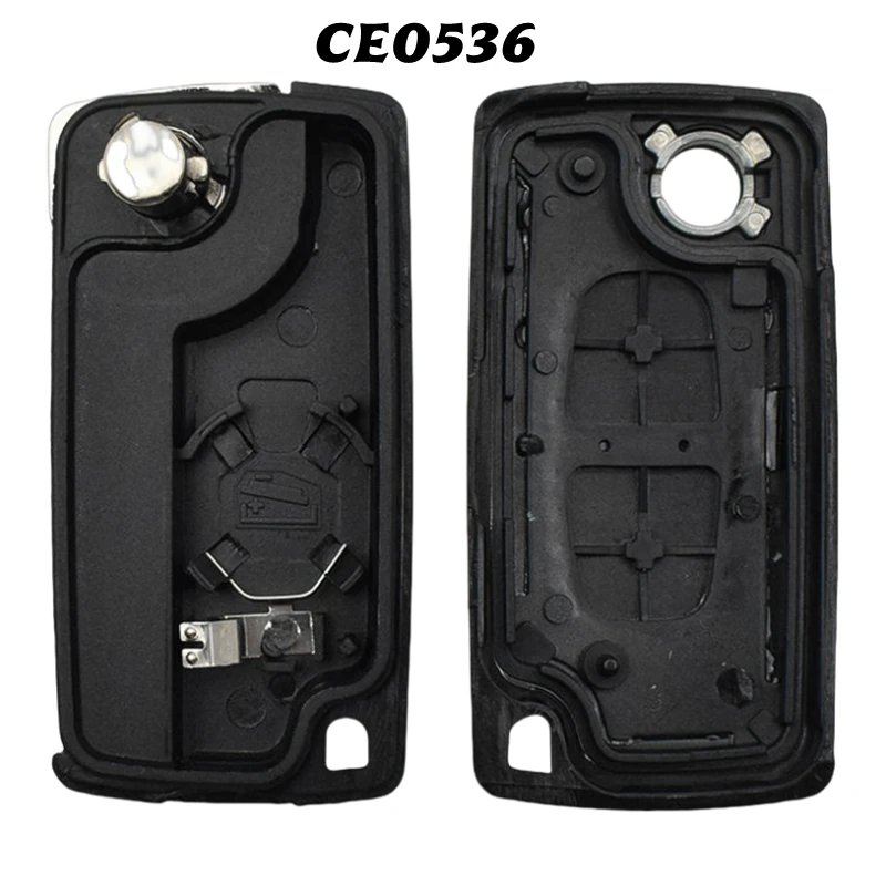 لا شعار OEM 2/3 زر استبدال مفتاح القضية الوجه للطي مفتاح قذيفة لبيجو 207 307 308 407 607 807 لسيتروين C2 C3 C4 C5 C6 #4