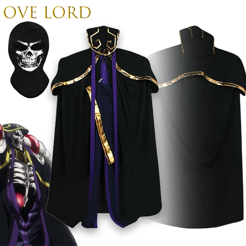 

Ove Ainz Lord Ooal платье косплей костюм Хэллоуин скелет король наряд аниме персонаж плюшевое сценическое представление череп скелет