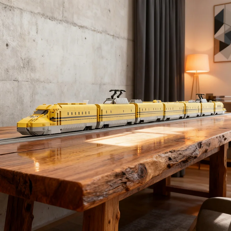 

4865 деталей MOC: Желтый поезд Shinkansen класса 923, модель-конструктор. Креативный подарок, DIY-набор для демонстрации, премиум-класс для взрослых и детей, для рабочего стола.