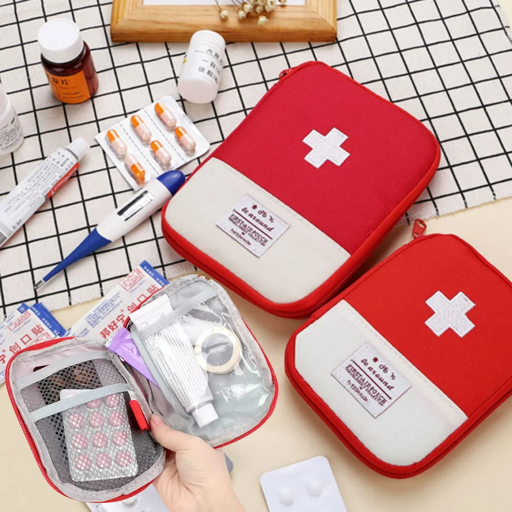 

New Portable First Aid Kit Organizer Mini Medicine Bag Outdoor Travel Meet An Emergency Family Storage Bags Small First-aid Kits