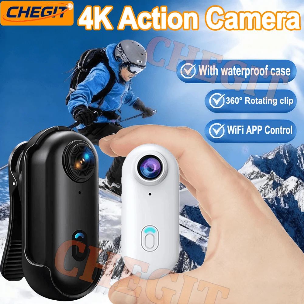 

4K видеорегистратор, Wi-Fi, мини-камера для мотоцикла, видеорегистратор, водонепроницаемый запись для мотоцикла, путешествия, велосипеда, рекордер