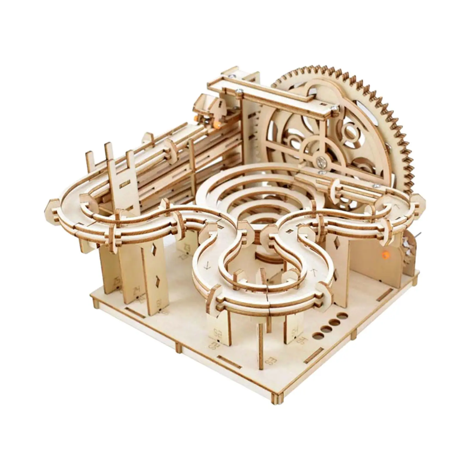 

3D Wooden Puzzle Mechanical Model Kits Wooden Craft DIY Roller Coaster Puzzle for Room Decor Home Ornament Gift Teens Adults