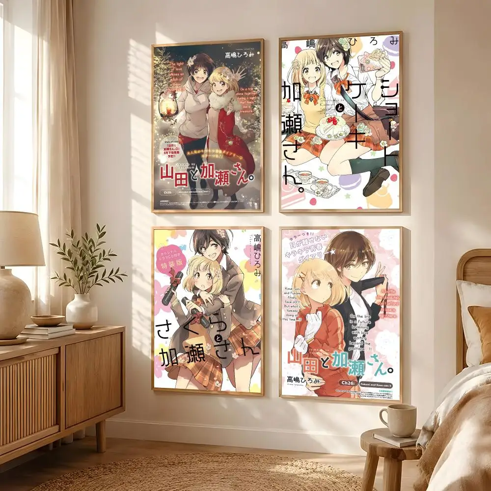 Manga Kase-san and Morning Glories Poster Poster All-match HD Waterproof Self-Adhesive Wall Art Sticker For Home Bedroom