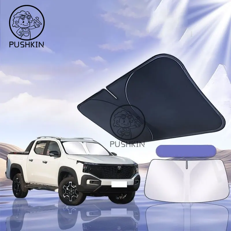 ل Changan Nevo Hunter K50 كامل أسود مظلة السيارات نافذة جانبية الخصوصية الستائر الجبهة الخلفية واقية من الشمس العزل الحراري واقية من الشمس