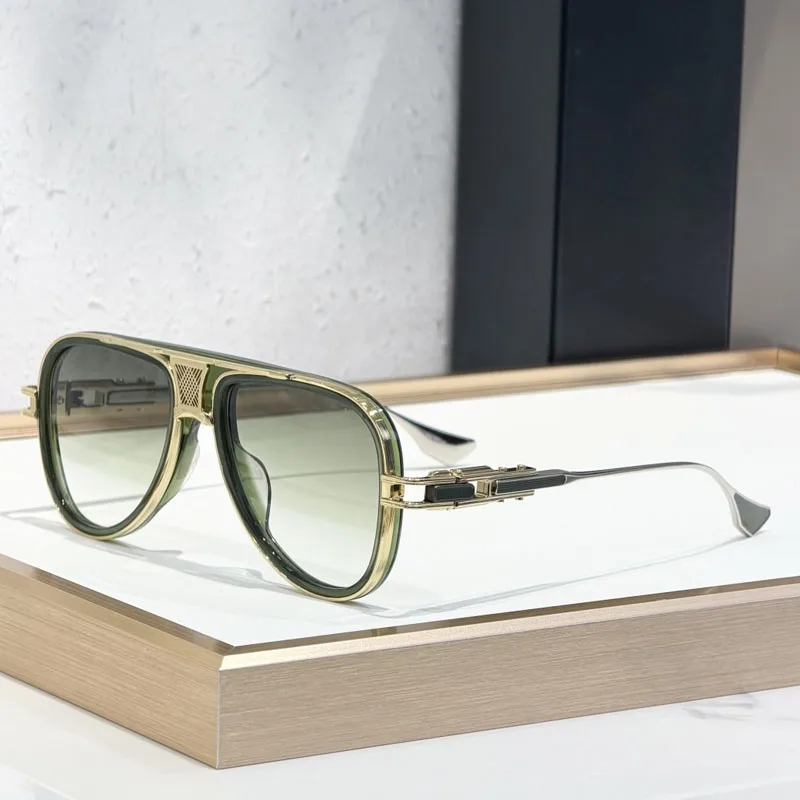 

460 Oval Alloy Luxury Brand Design for Men Designer Sunglasses GRAND-DECADE Women High Quality UV400 Classical Glasses with Case