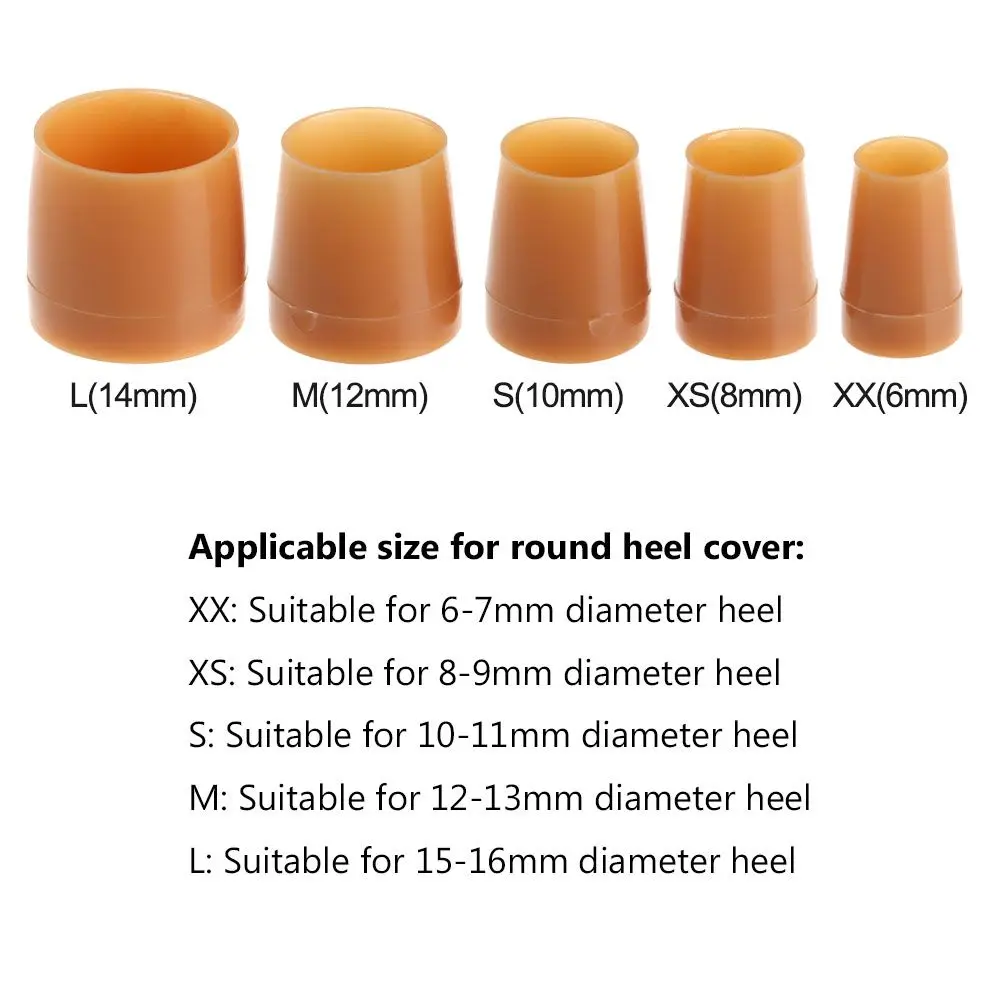 1 Pair Silencer Heel Protector Useful Antislip High Heeler Stoppers Wearable Non-slip Round Heel Shockproof Shoes Accessories