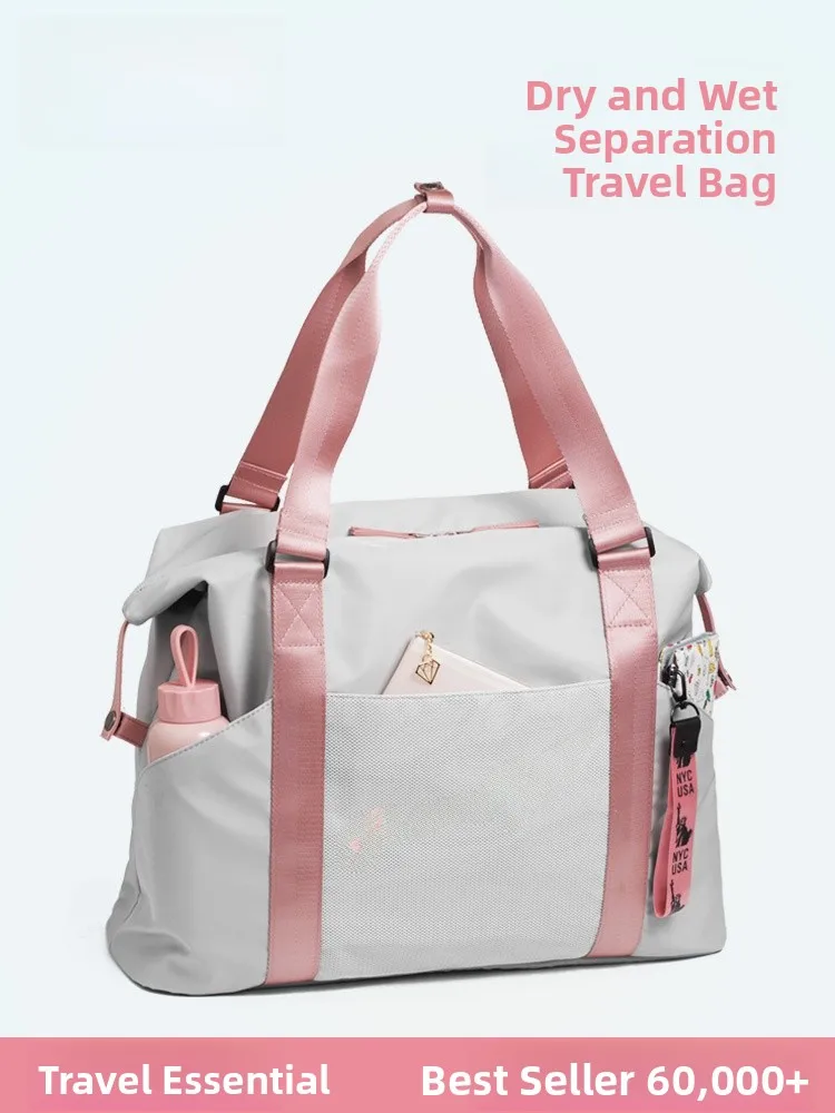 lightweight-large-capacity-short-trip-travel-bag-women's-handheld-sport-fitness-luggage-storage-bag-for-business-trips-and-ma