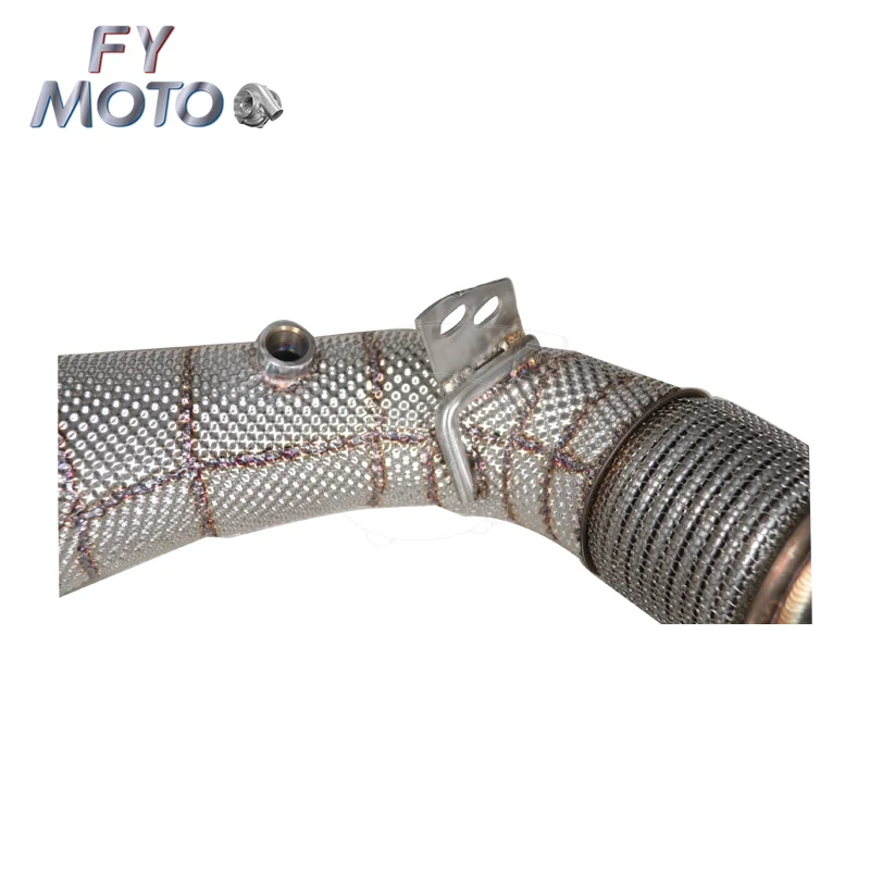 Exhaust Downpipe for BMW F10 M5 2012+ F13 M6 2012+ S63 engine with heat shield