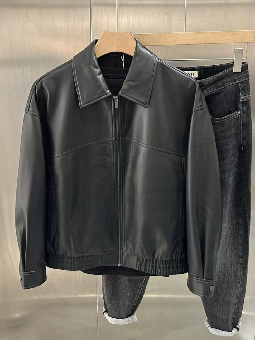 

Мужская байкерская куртка из искусственной кожи, весенне-осенняя, приталенная, повседневная, с высоким воротником, модная молодежная верхняя одежда с длинными рукавами на молнии