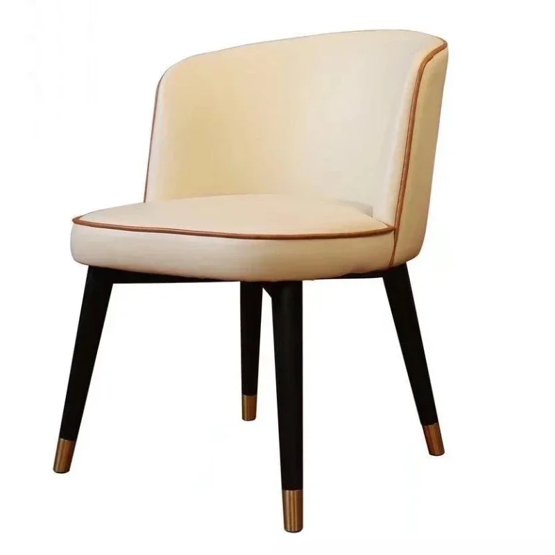

Simple and modern solid wood dining chair furniture Western restaurant Cafe leisure Hotel sales department negotiation chair