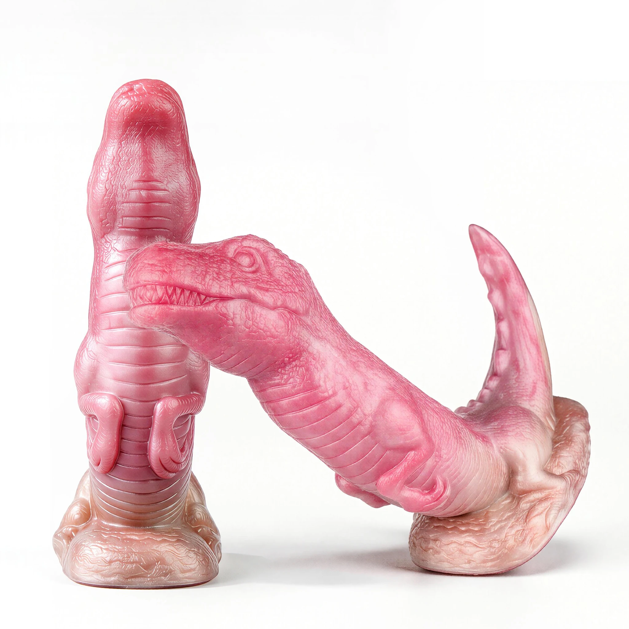 SHAZ Alien Pink Dinosaur Shaped Penis Dildos Realistic Textured Silicone Butt Plug Female G-Spot Stimulation Adult Sex Toys 18+_voghion.com