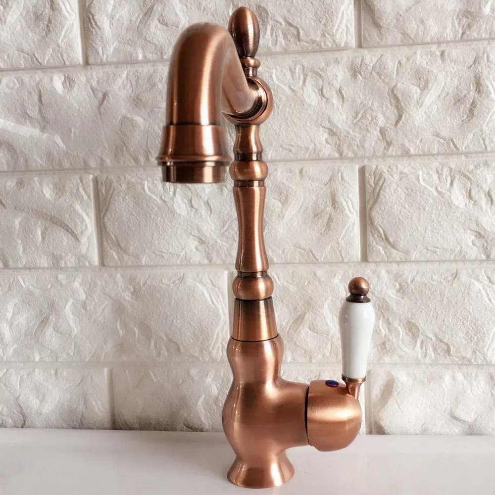 antique-red-copper-bathroom-kitchen-basin-sink-faucet-hot-cold-mixer-tap-swivel-spout-single-handle-one-hole-deck-mounted-mnf422