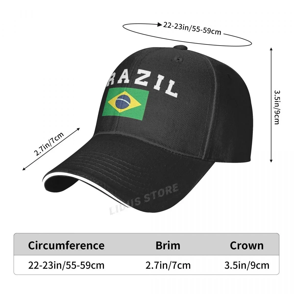 Fashion Flag Hats Brazil Baseball Caps Unisex Adjustable Summer Man Outdoor Sport Caps