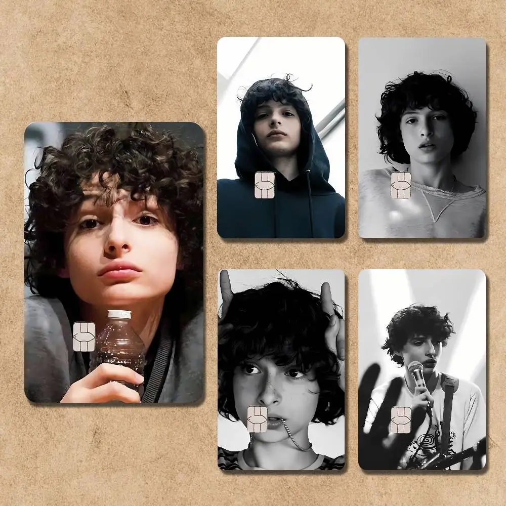 F-Finn Wolfhard Card Stickers Credit Visa Debit Bank Charge Card Bus Metro Waterproof Sticker Decal Decoration