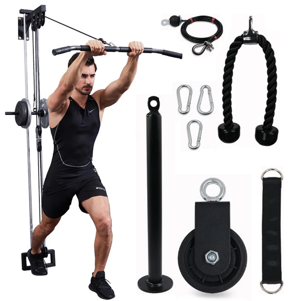 Fitness DIY Riemenscheibe Stahldrahtseil Riemenscheibe Heavy Duty Pulldown und Lift Pulley Trainingsgeräte für die Unterarmschulter