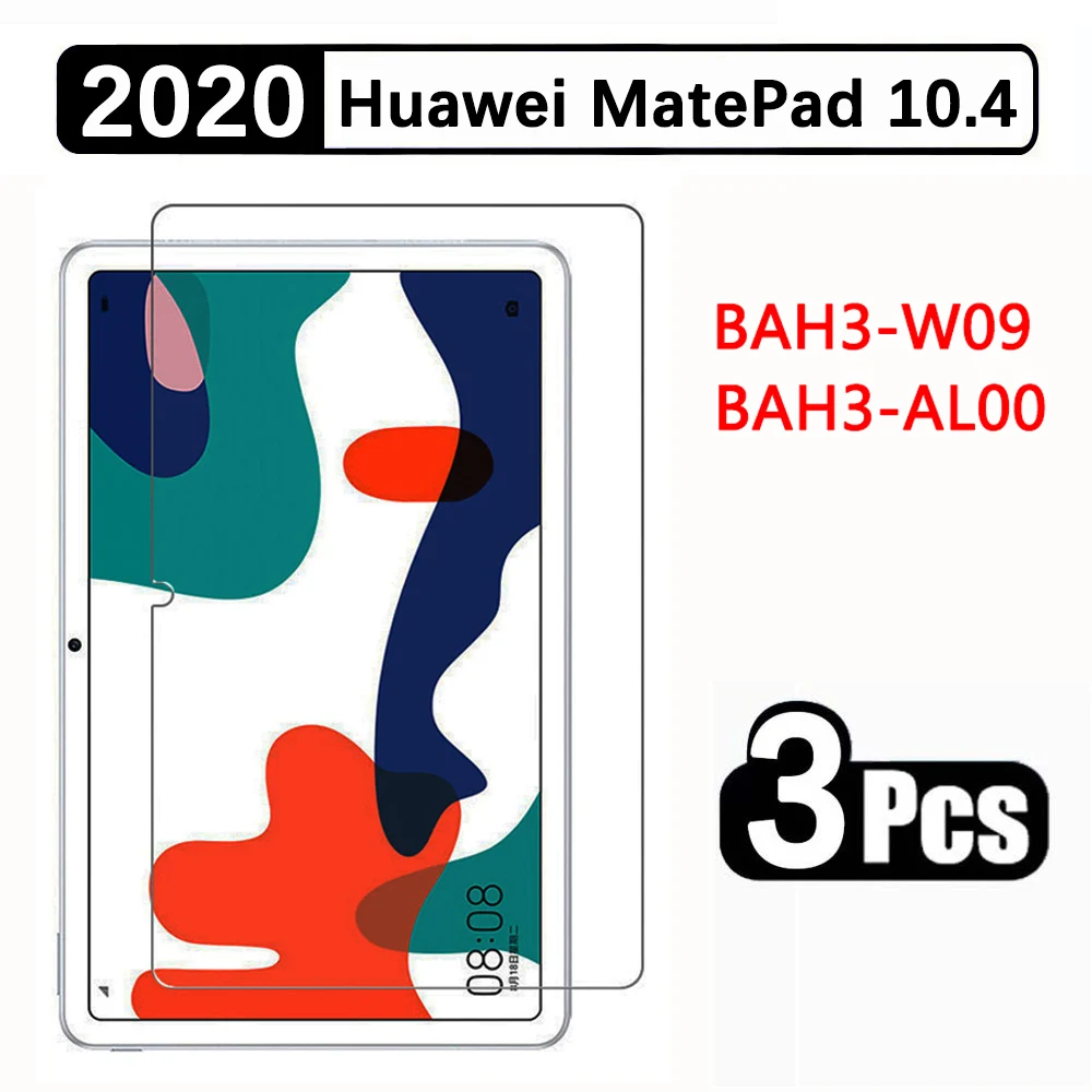 

(3 Packs) Tempered Glass For Huawei MatePad 10.4 2020 BAH3-W09 BAH3-AL00 Screen Protector Tablet Film