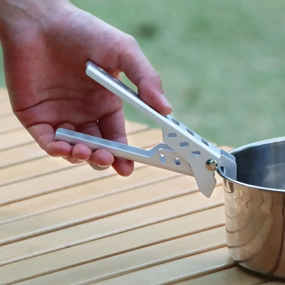 Camping Hiking Anti-scald Pan Clamp Pan Bowl Gripper Outdoor Pot Clip Picnic Tableware Accessories Camping Barbecue Cookware 5