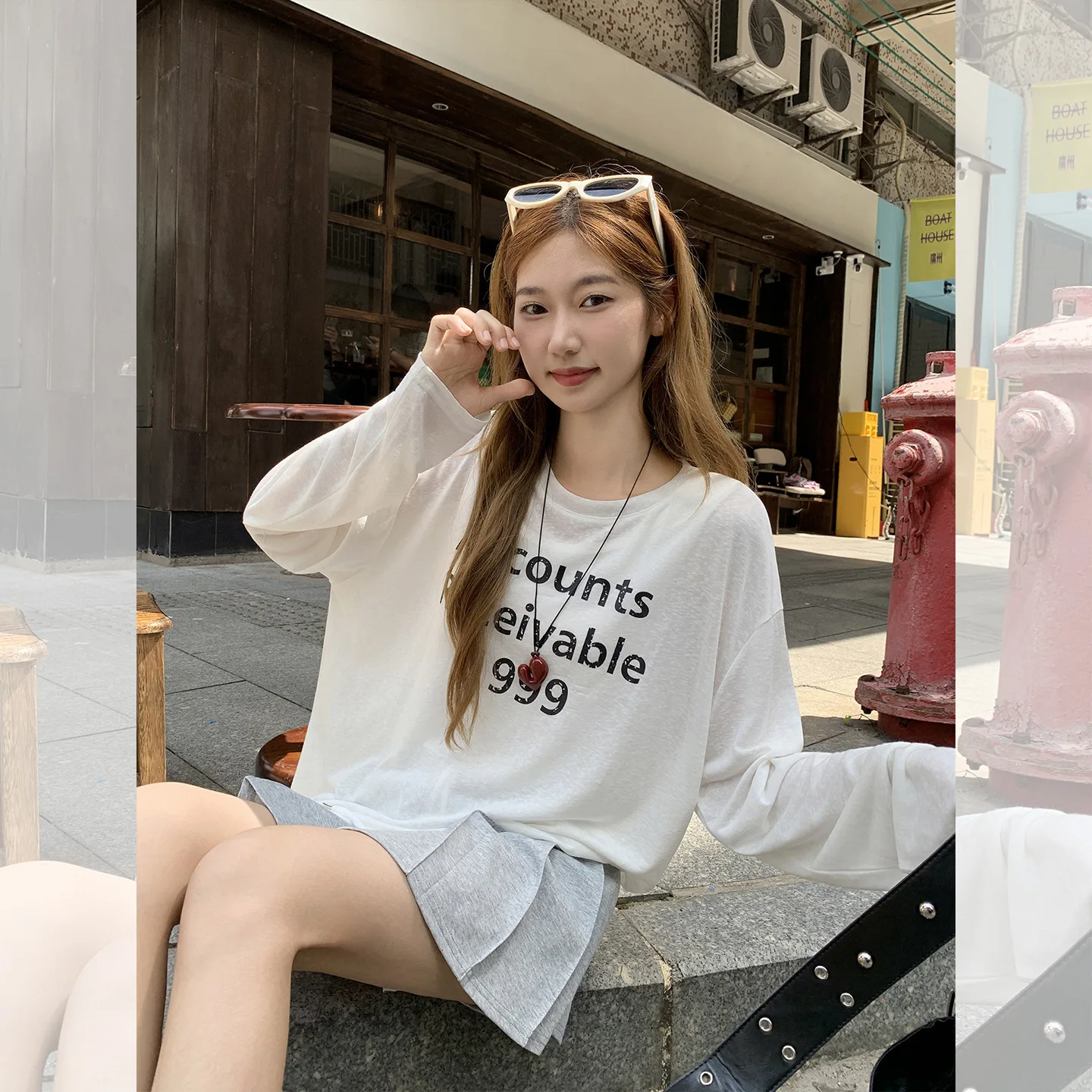 

Thin Large Letter Print White Sunscreen Cover-Up T-Shirt for Women 2025 Summer New Style Outerwear Slightly Sheer Top