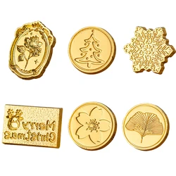 Christmas Wax Seal Stamps Sealing Wax Vintage Sello Candy Retro Envelopes Sealing Stamp Head Wedding Invitations Cards ZT0109