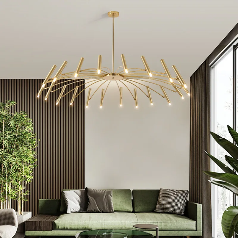 Imagem -03 - Nordic Loft Mesa de Jantar Conduziu a Lâmpada Pingente Luz Luxo Preto Ouro Metal Ferro Sala Pano Loja Café Decoração Luminária Luz