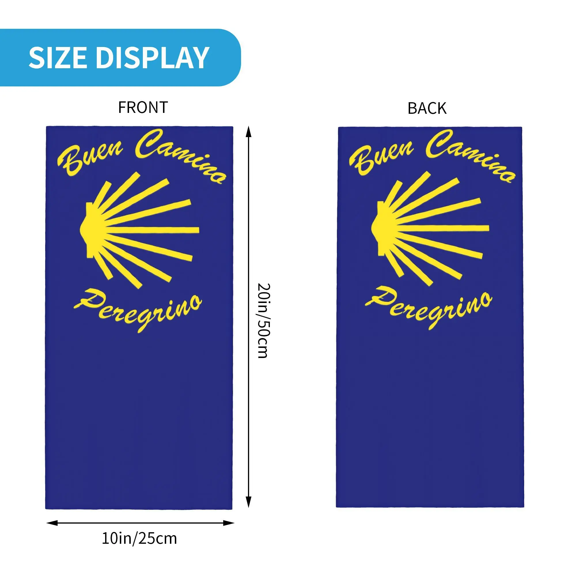 Camino De Santiago 가리비 두건 목 커버 인쇄 마스크 스카프 따뜻한 Balaclava 야외 스포츠 남성 여성 성인 올 시즌