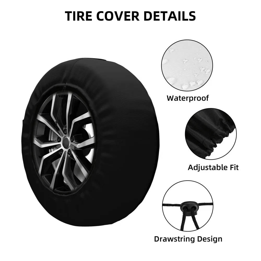 Custom Spare Tire Cover Customized Personalise Text Image Tire Cover Protectors Weatherproof Dust-Proof for 14 15 16 17 Inch