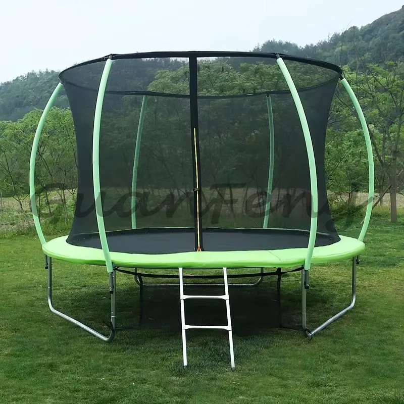 Lantern Shape Outdoor Trampoline, 6/8/10/12ft Optional, Compact Backyard Trampoline for Kids and Adults Fun