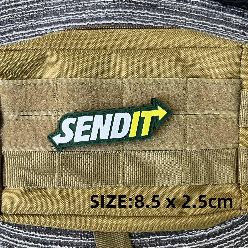 SENDIT 3D PVC patches számára ruhák Harcászati matricák Közszellem Ismertető jel Betyáros éjjeli Átélés hook&loop Birtokrész Hátiszák applique