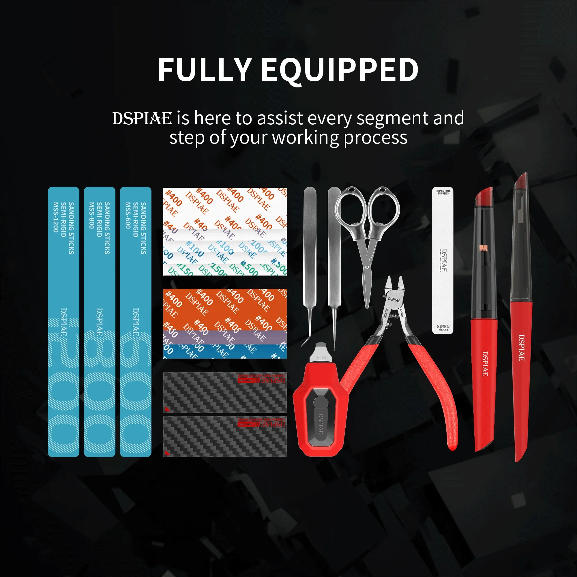 DSPIAE TC-S01 Departuretool Combo Multifunctional Model Tool Set with 6pcs Cut Resistant Gloves Finger