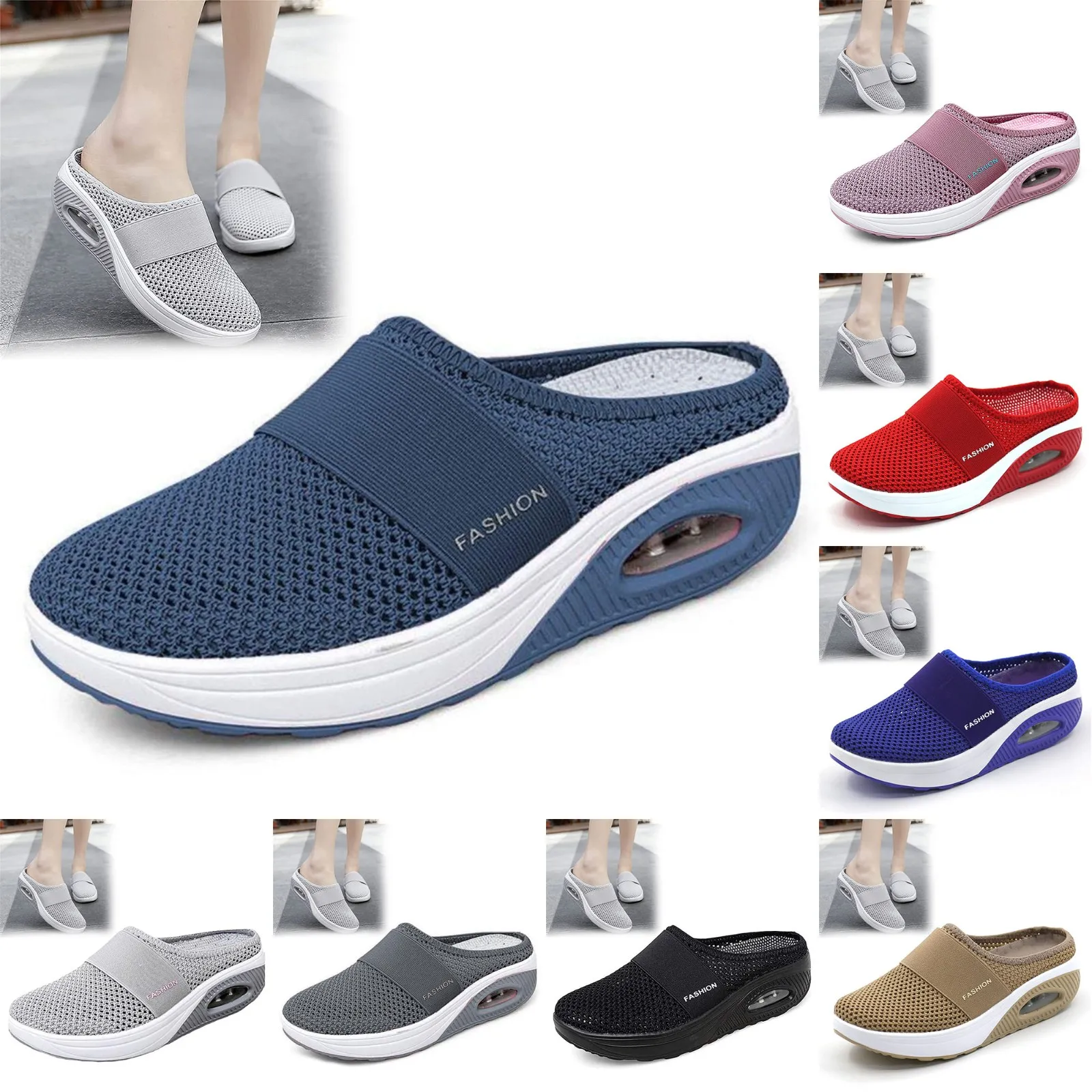 Women Wedge Slippers Premium Slippers Vintage Anti-Slip Casual Female Platform Retro Shoes Plus Size Orthopedic Diabetic Sandals