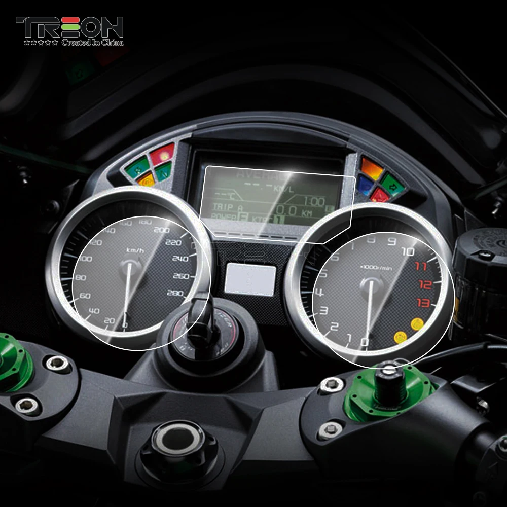 For Kawasaki ZZR 1400 (ZX14 NINJA) 2012+ Motorcycle Accessorie Scratch Cluster Screen Dashboard Protection Instrument Film